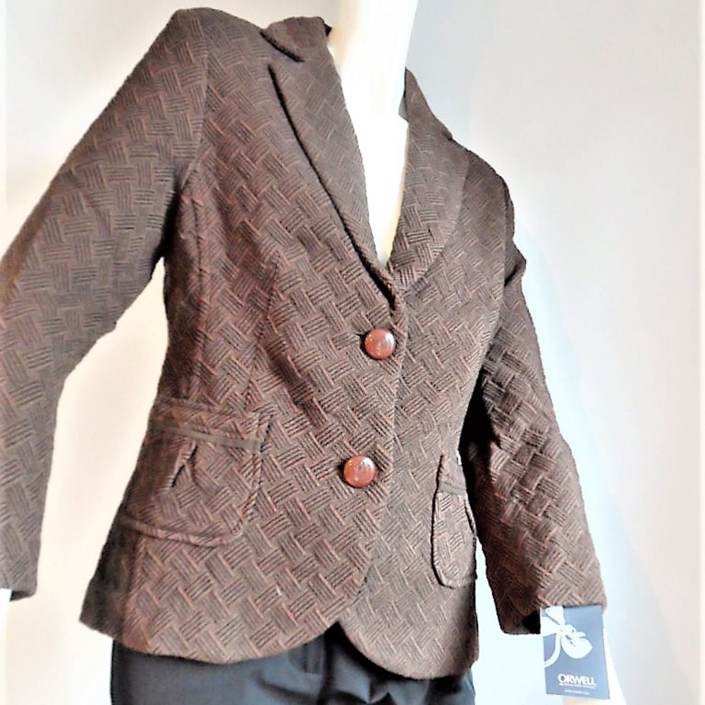 ORWELL JACKET  SELECTED STYLE COLLECTION 98%VIRGIN WOOL/LYCRA 1% NWT